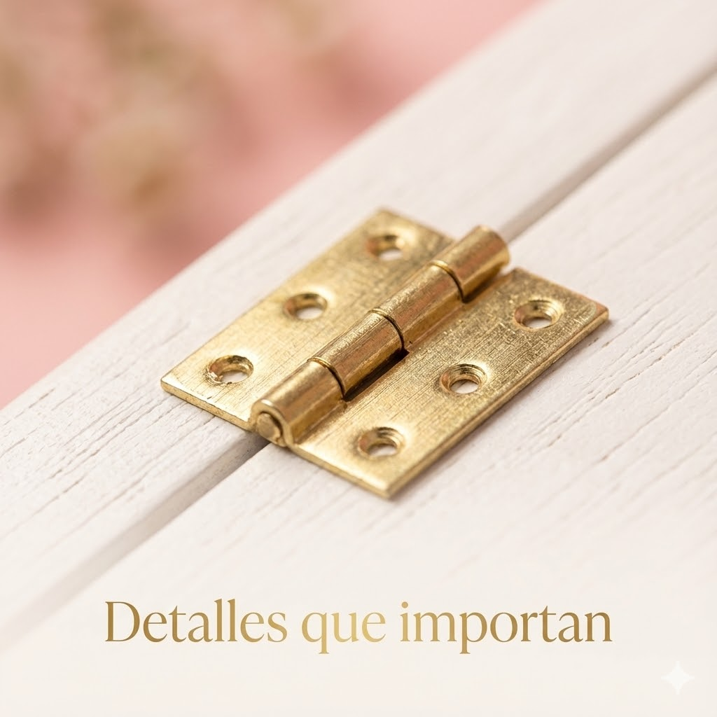 Detalle de bisagra del armario artesanal